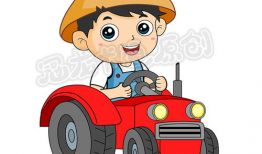 拖拉机漫画,农业机械的趣味演绎